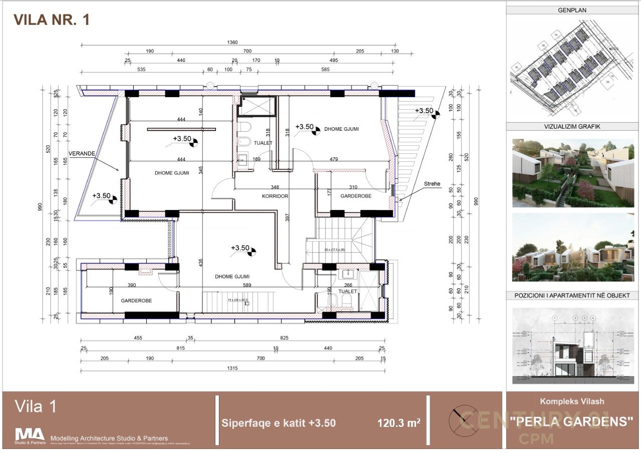 Shitet vilë 3 kateshe tek Perla Residence në Mjull - Bathore