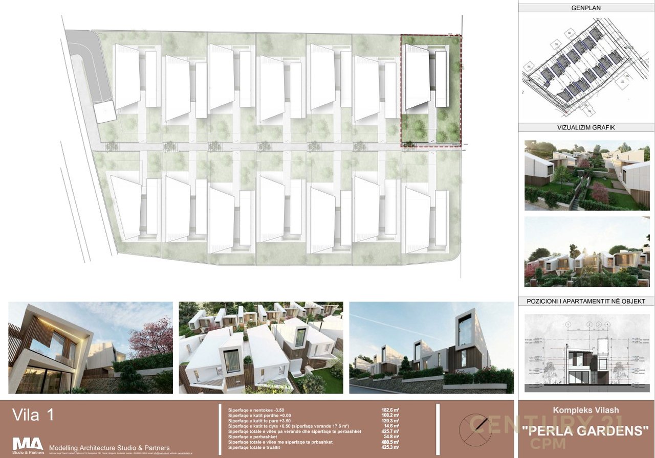 Shitet vilë 3 kateshe tek Perla Residence në Mjull - Bathore