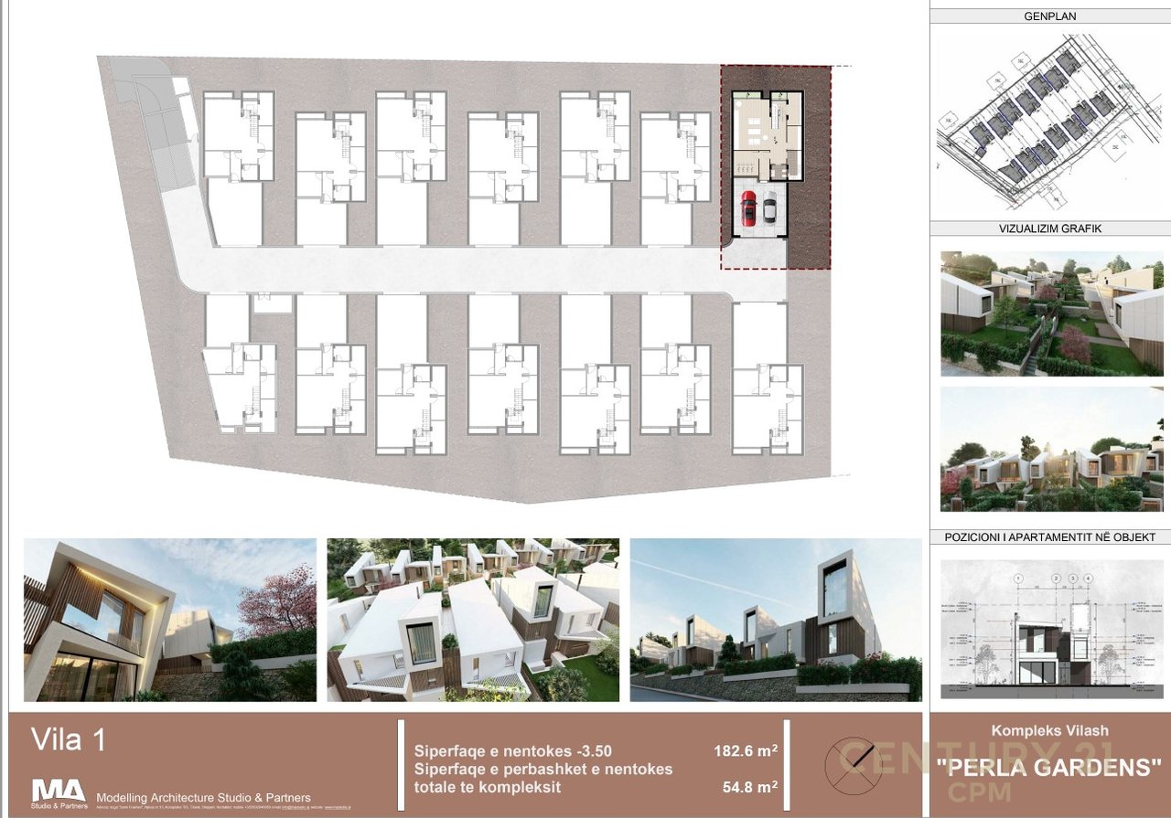 Shitet vilë 3 kateshe tek Perla Residence në Mjull - Bathore