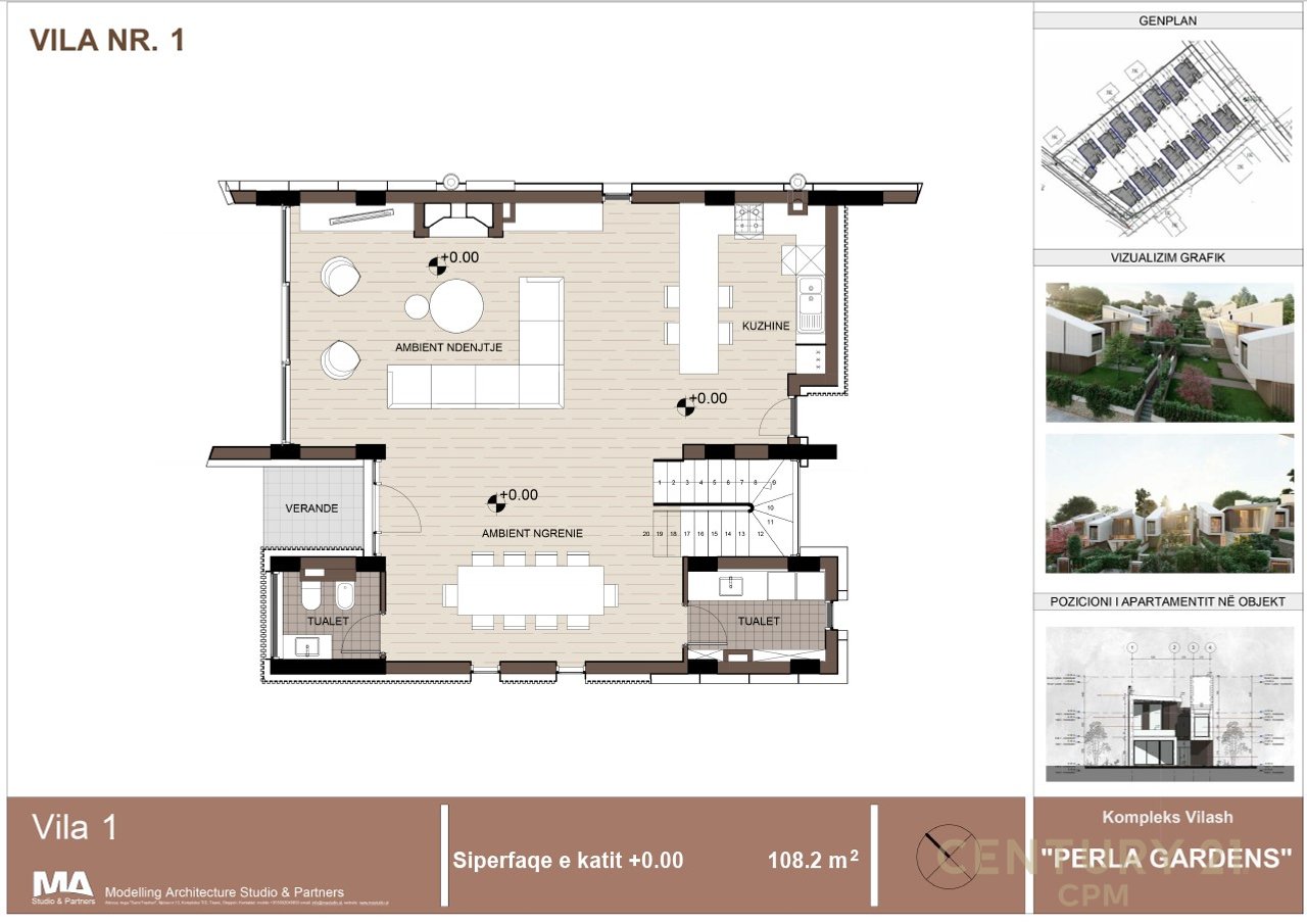Shitet vilë 3 kateshe tek Perla Residence në Mjull - Bathore