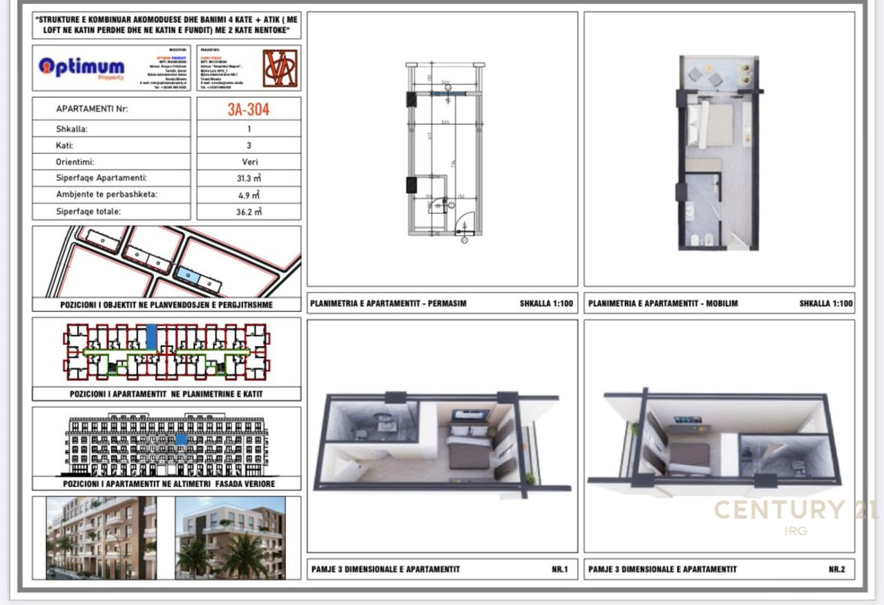 GARSONIER PER SHITJE ADRIA REZIDENC, QERRET