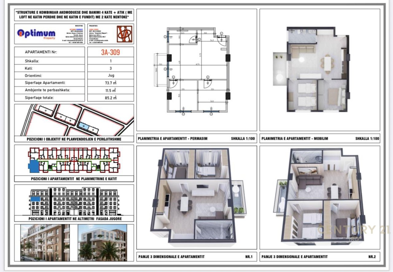 APARTAMENT 2 PLUS 1 PER SHITJE ADRIA REZIDENC, QERRET