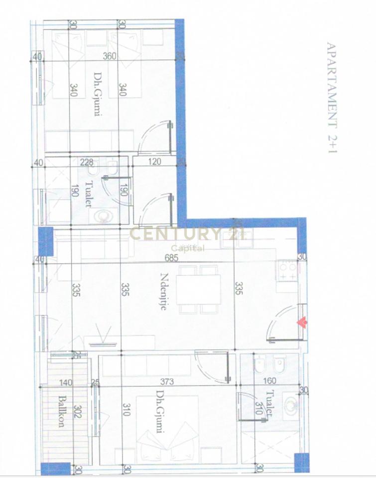 Shesim apartament 2+1+2 tek Tirana Entry!