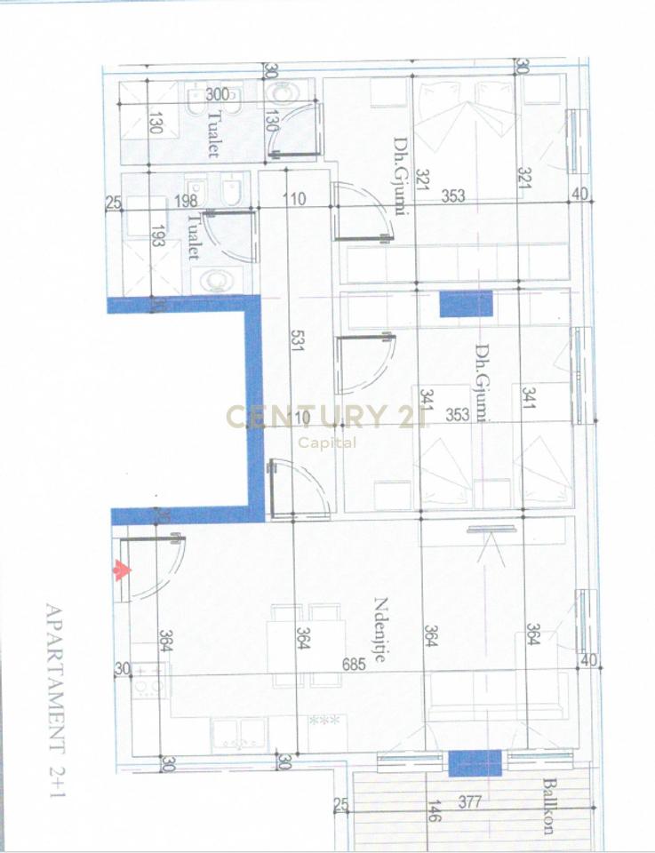 Shesim apartment 2+1+2 in Tirana Entry!