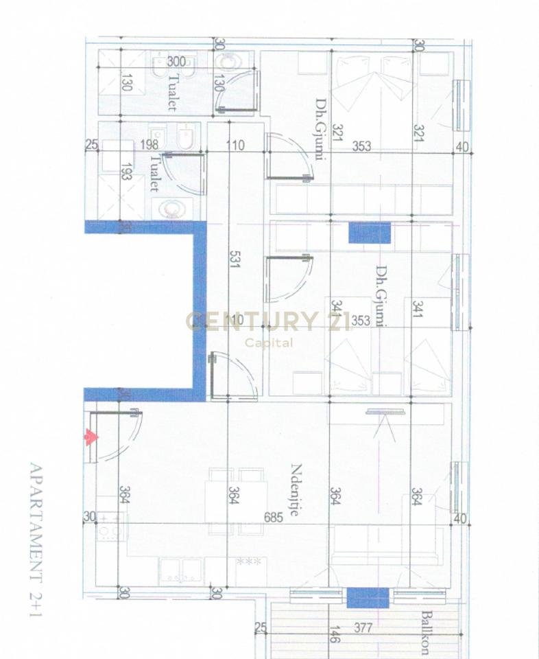 Shesim apartament 2+1+2 tek Tirana Entry!