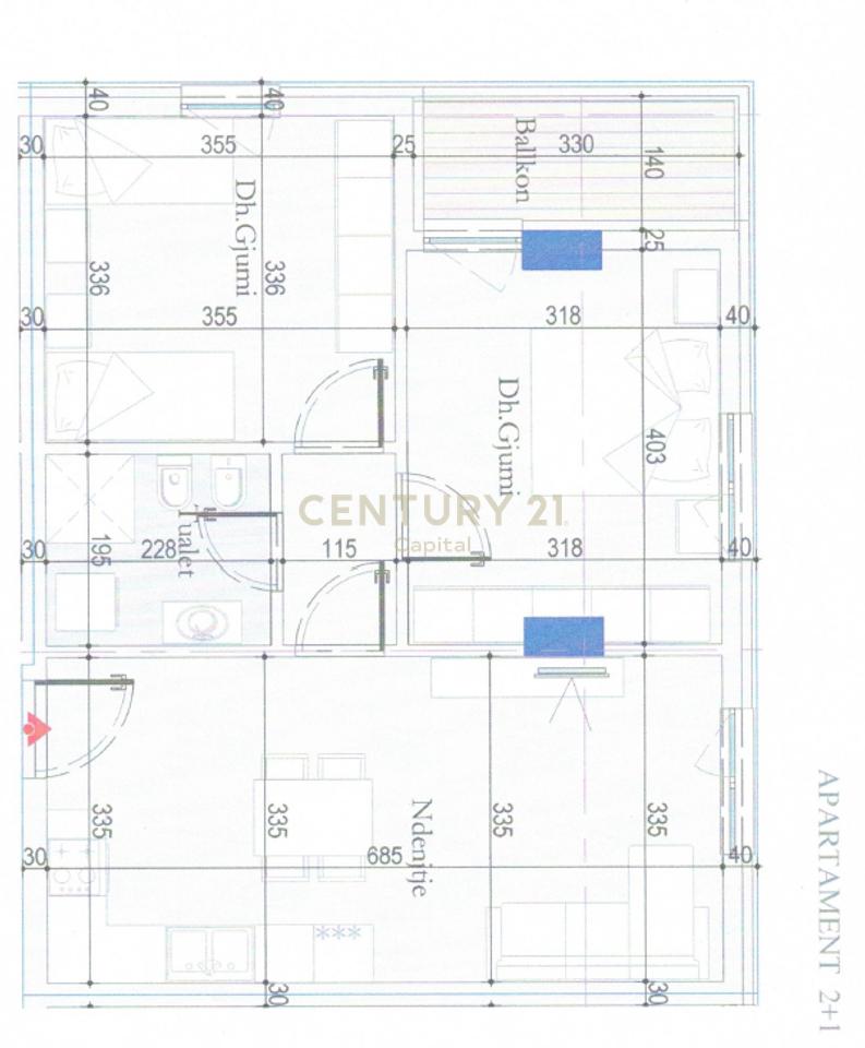 Apartment 2+1 for rent in Tirana Entry!
