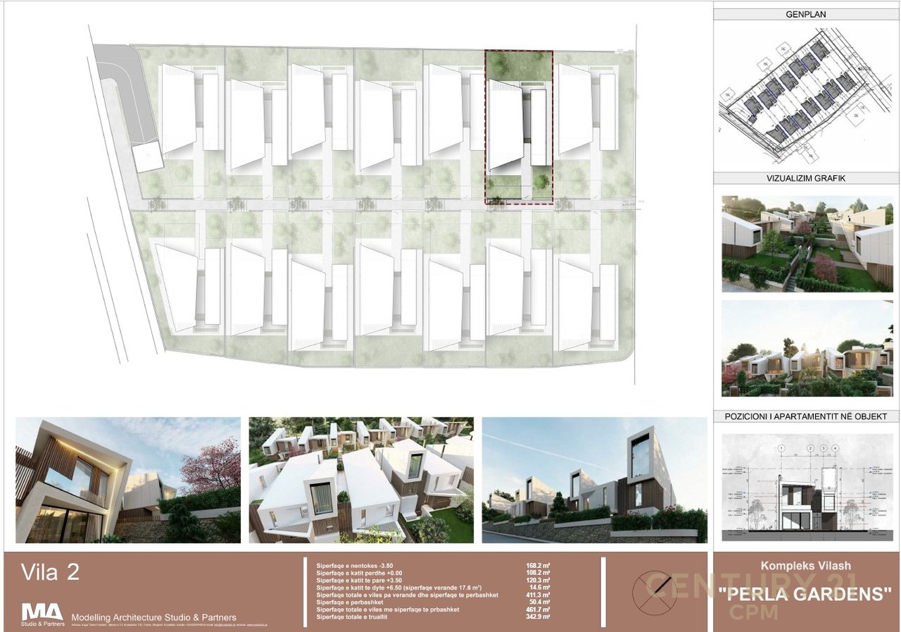 Shitet vilë 3 kateshe tek Perla Residence në Mjull - Bathore