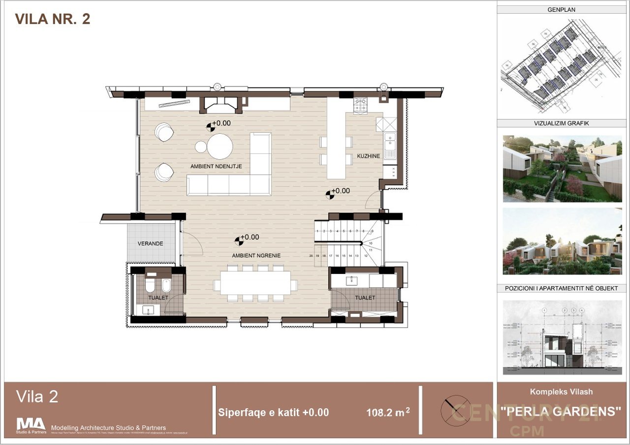 Shitet vilë 3 kateshe tek Perla Residence në Mjull - Bathore