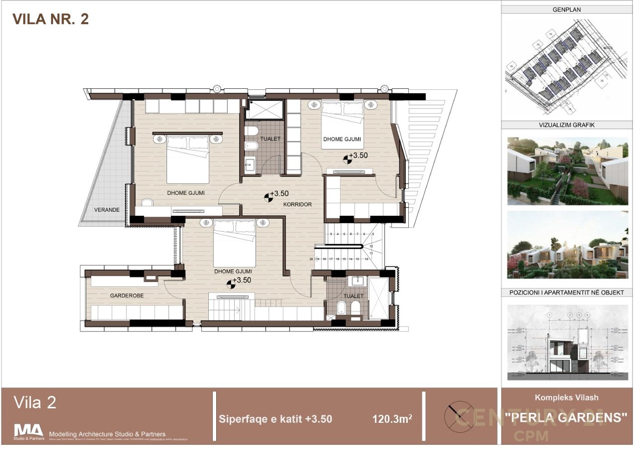 Shitet vilë 3 kateshe tek Perla Residence në Mjull - Bathore