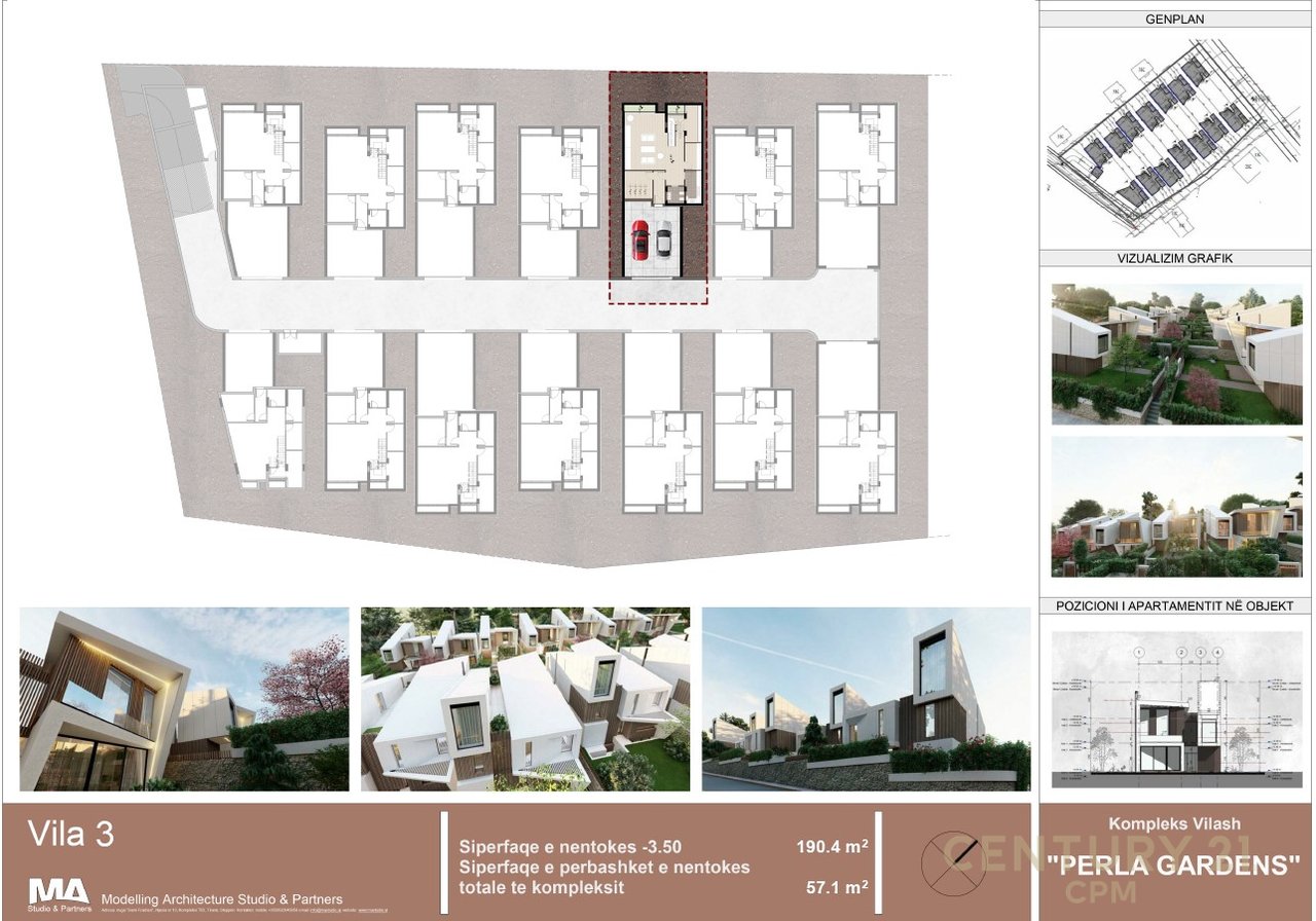 Shitet vilë 3 kateshe tek Perla Residence në Mjull - Bathore