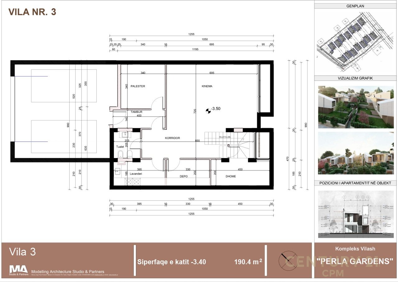 Shitet vilë 3 kateshe tek Perla Residence në Mjull - Bathore