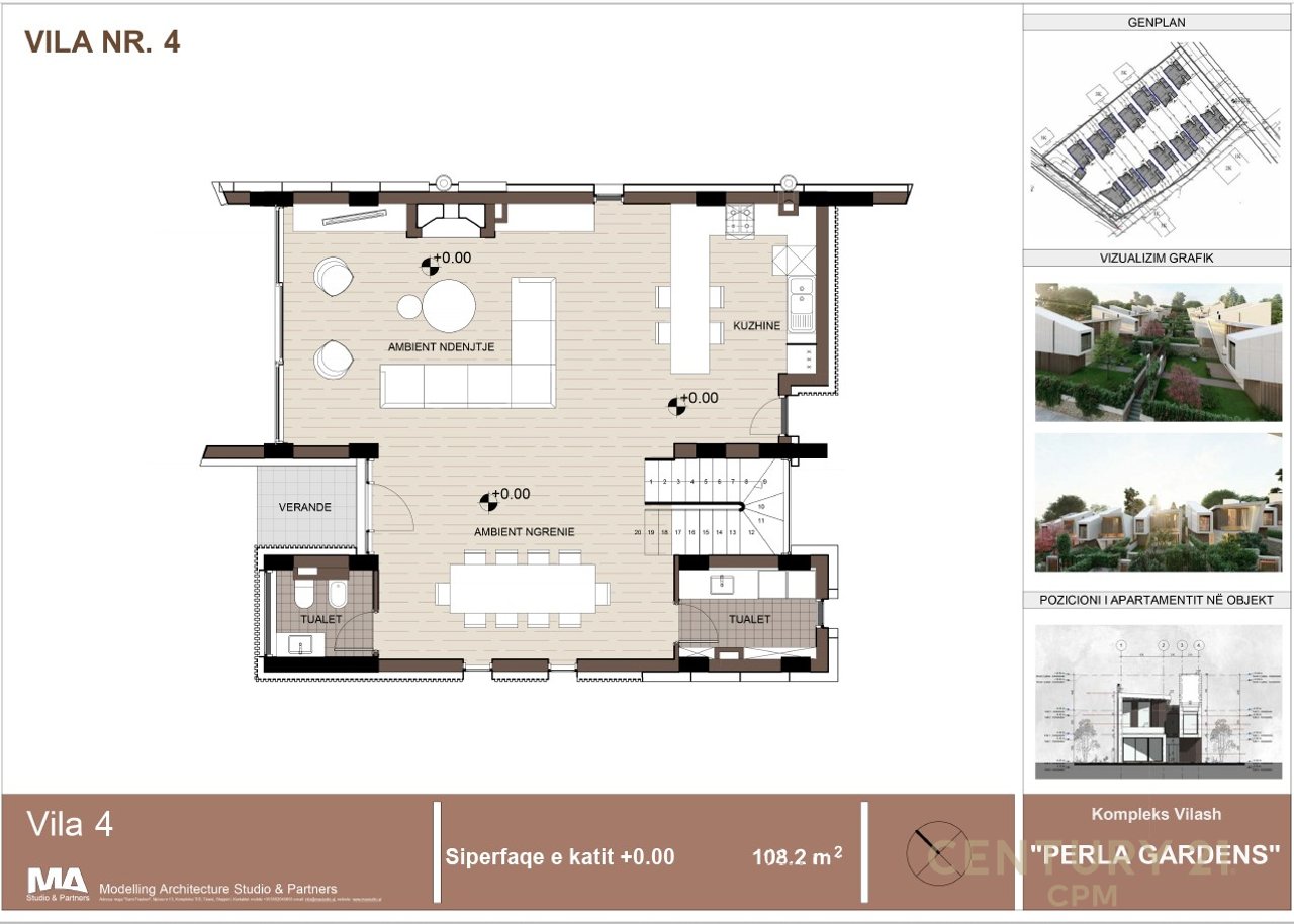 Shitet vilë 3 kateshe tek Perla Residence në Mjull - Bathore