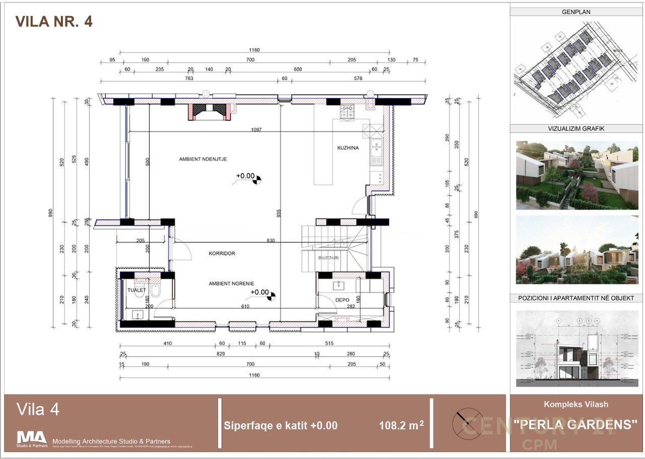 Shitet vilë 3 kateshe tek Perla Residence në Mjull - Bathore