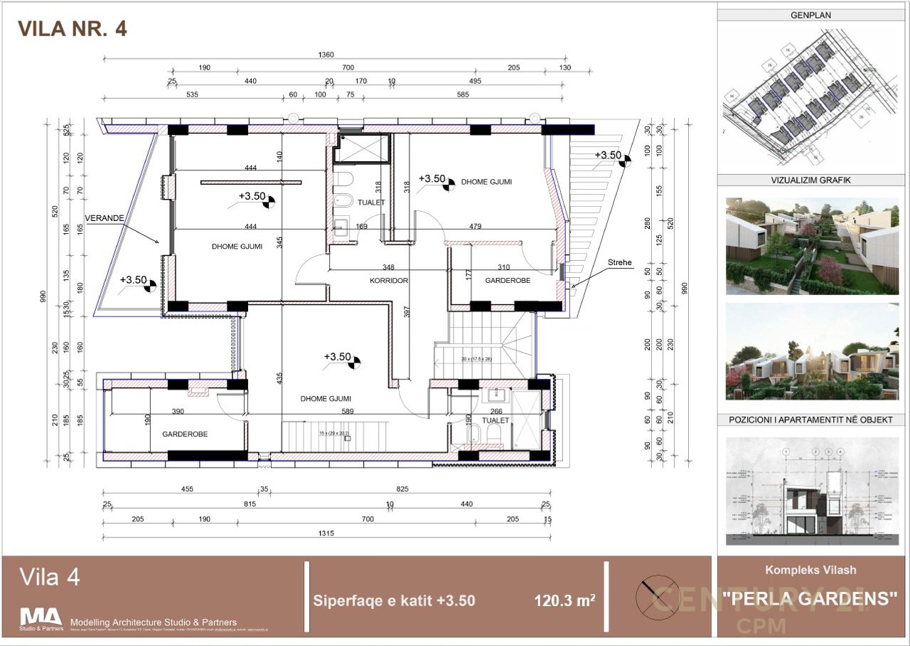 Shitet vilë 3 kateshe tek Perla Residence në Mjull - Bathore
