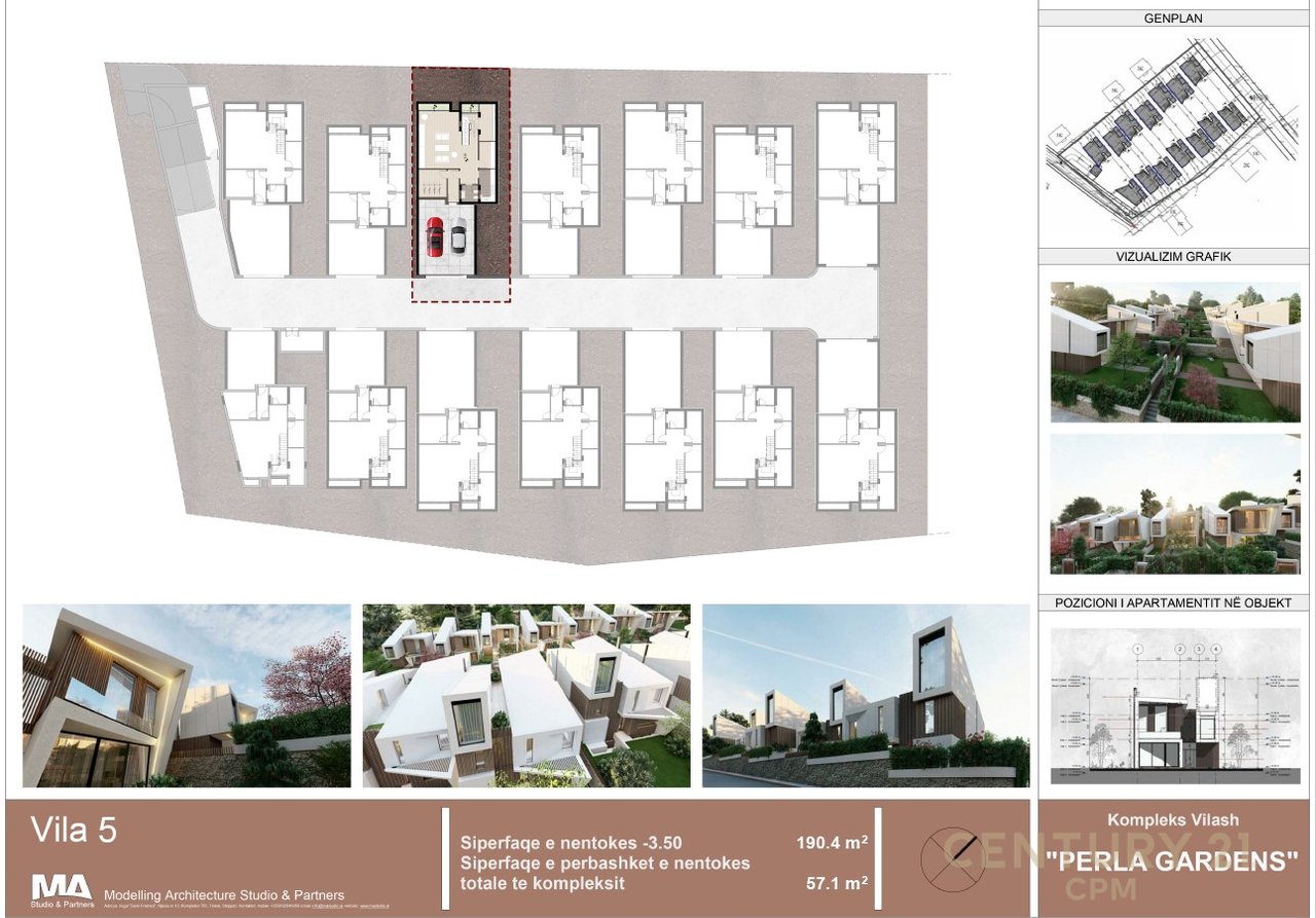 Shitet vilë 3 kateshe tek Perla Residence në Mjull - Bathore