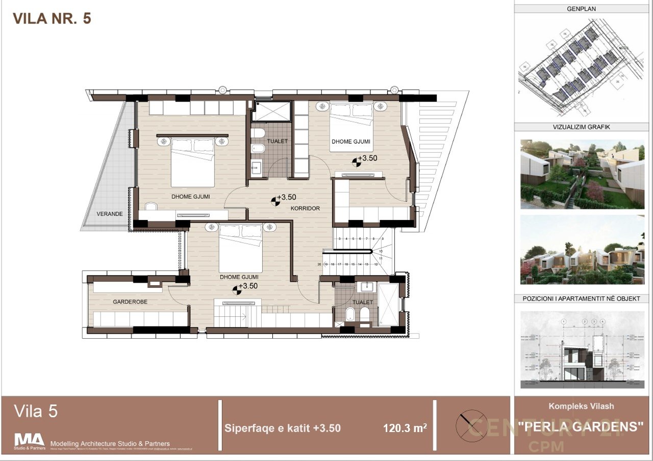 Shitet vilë 3 kateshe tek Perla Residence në Mjull - Bathore