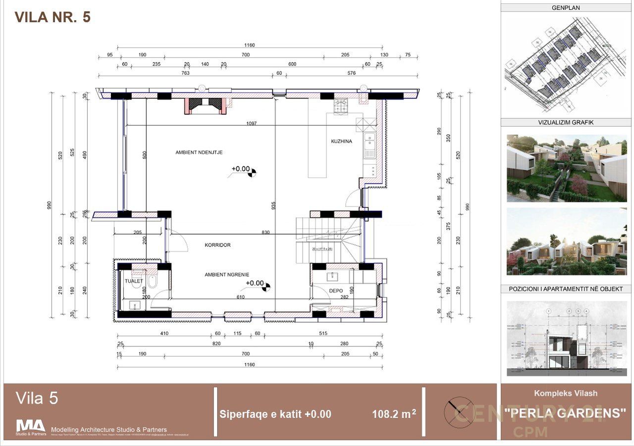 Shitet vilë 3 kateshe tek Perla Residence në Mjull - Bathore