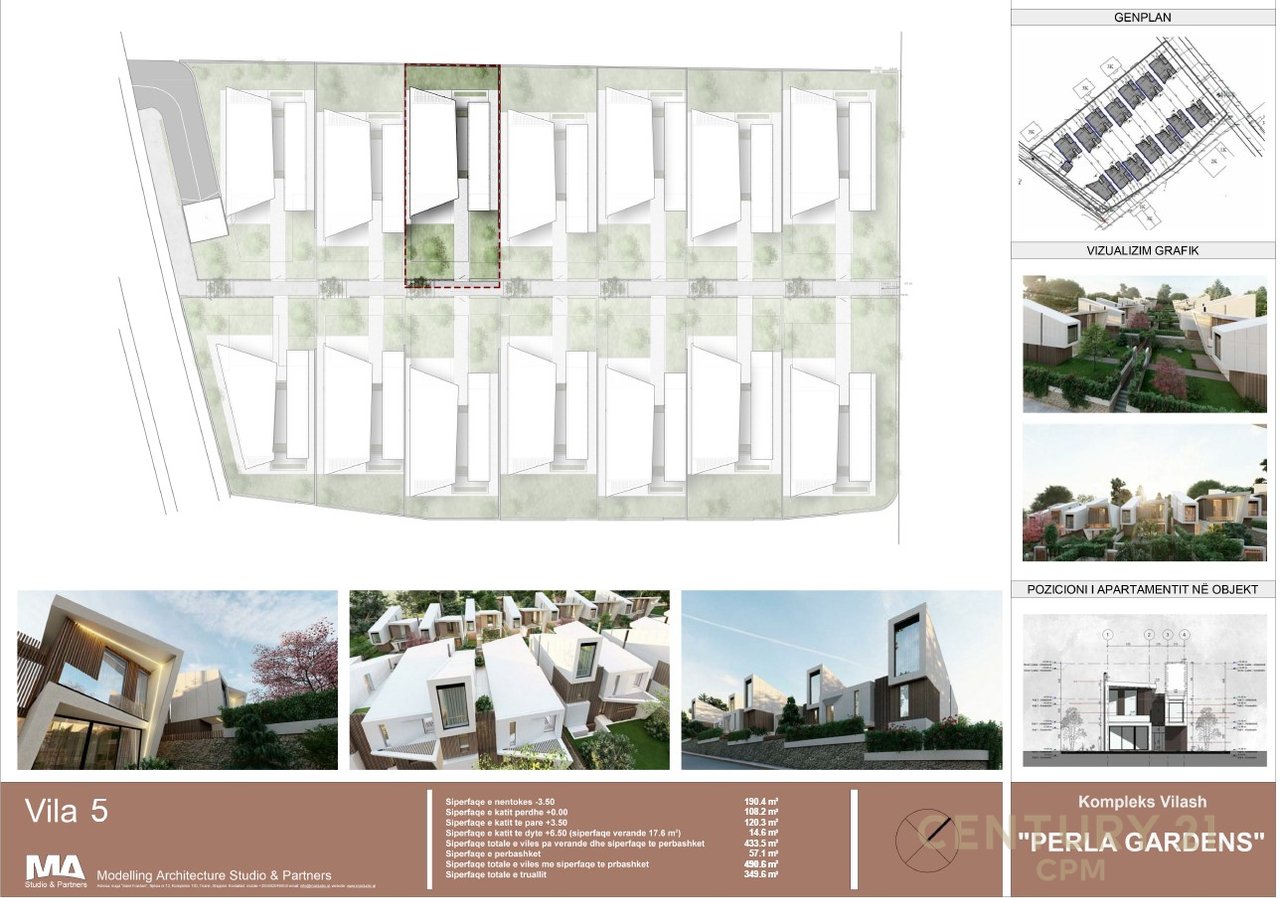 Shitet vilë 3 kateshe tek Perla Residence në Mjull - Bathore