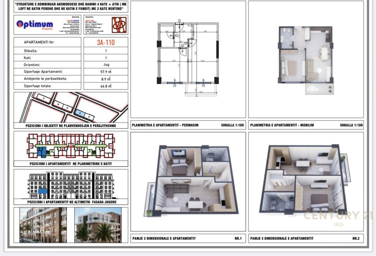 APARTAMENT 2 PLUS 1 PER SHITJE ADRIA REZIDENC, QERRET