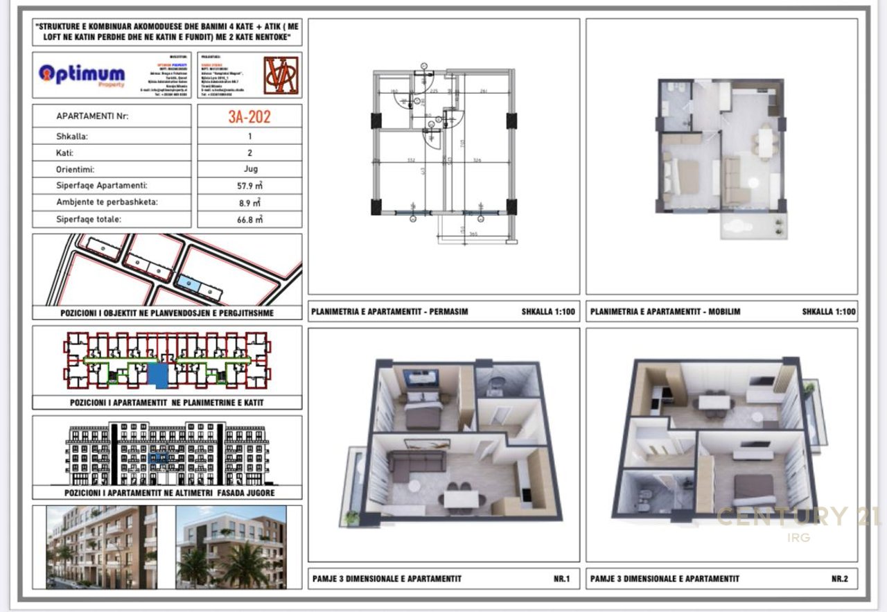 APARTAMENT 1 PLUS 1 PER SHITJE ADRIA REZIDENC, QERRET