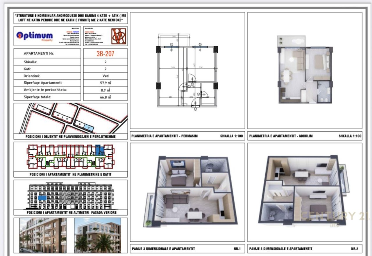 APARTAMENT 1 PLUS 1 PER SHITJE ADRIA REZIDENC, QERRET