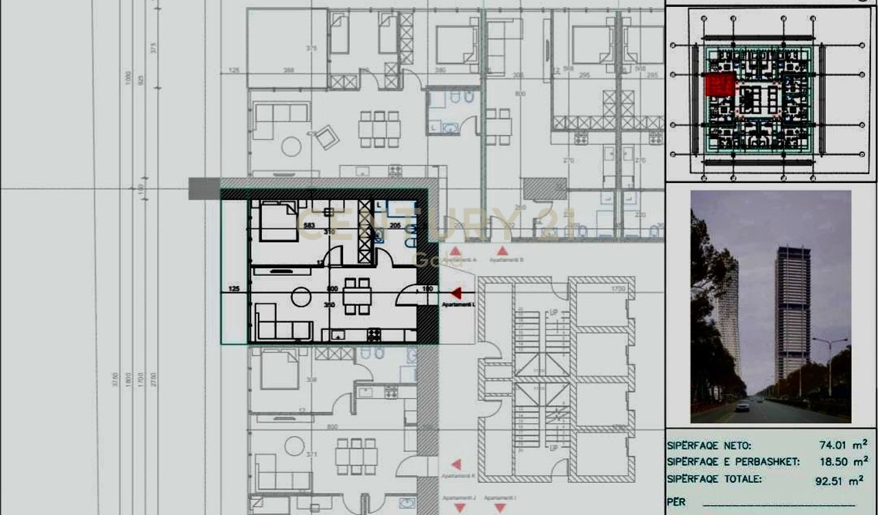 Apartament 1+1 tek Oricon Tower!