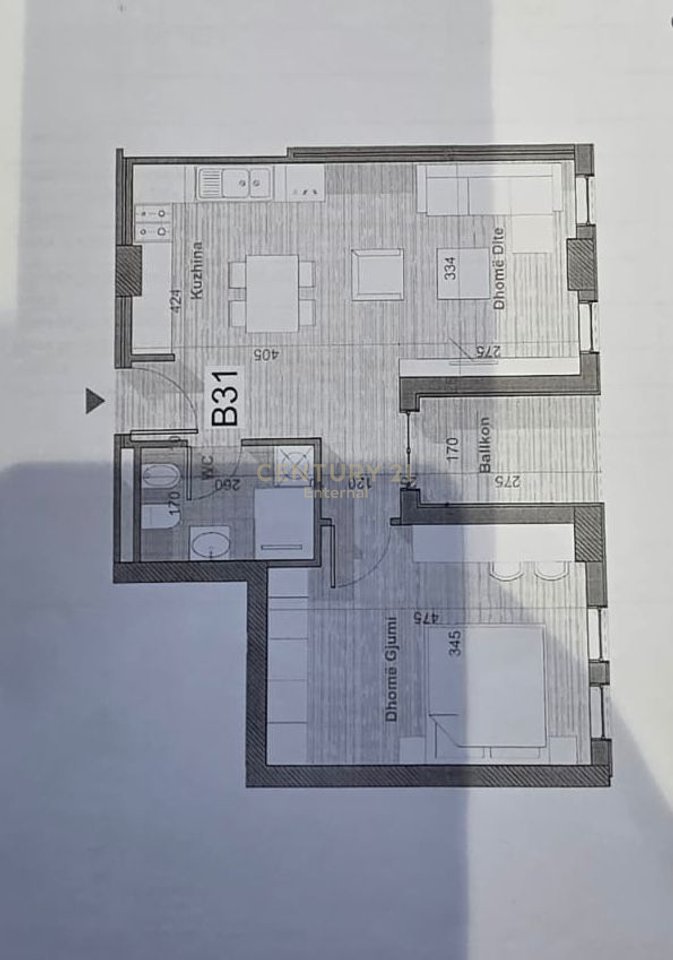 Apartament 1+1 Për Shitje në Univers CITY, Tiranë