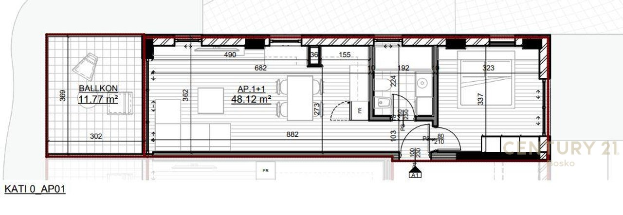 APPARTAMENTO 1+1 IN VENDITA A SARANDA!