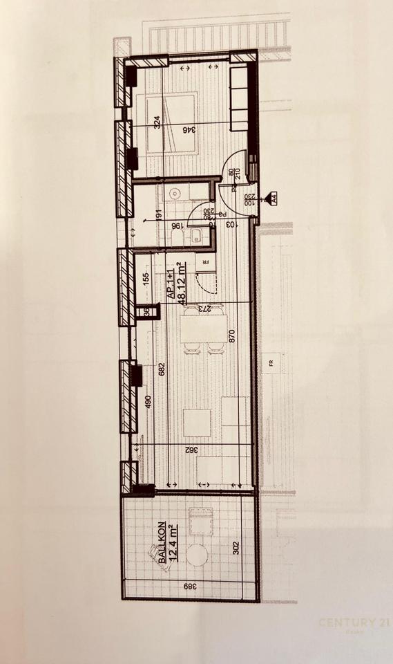 Sarandë, Apartment 1+1 for sale