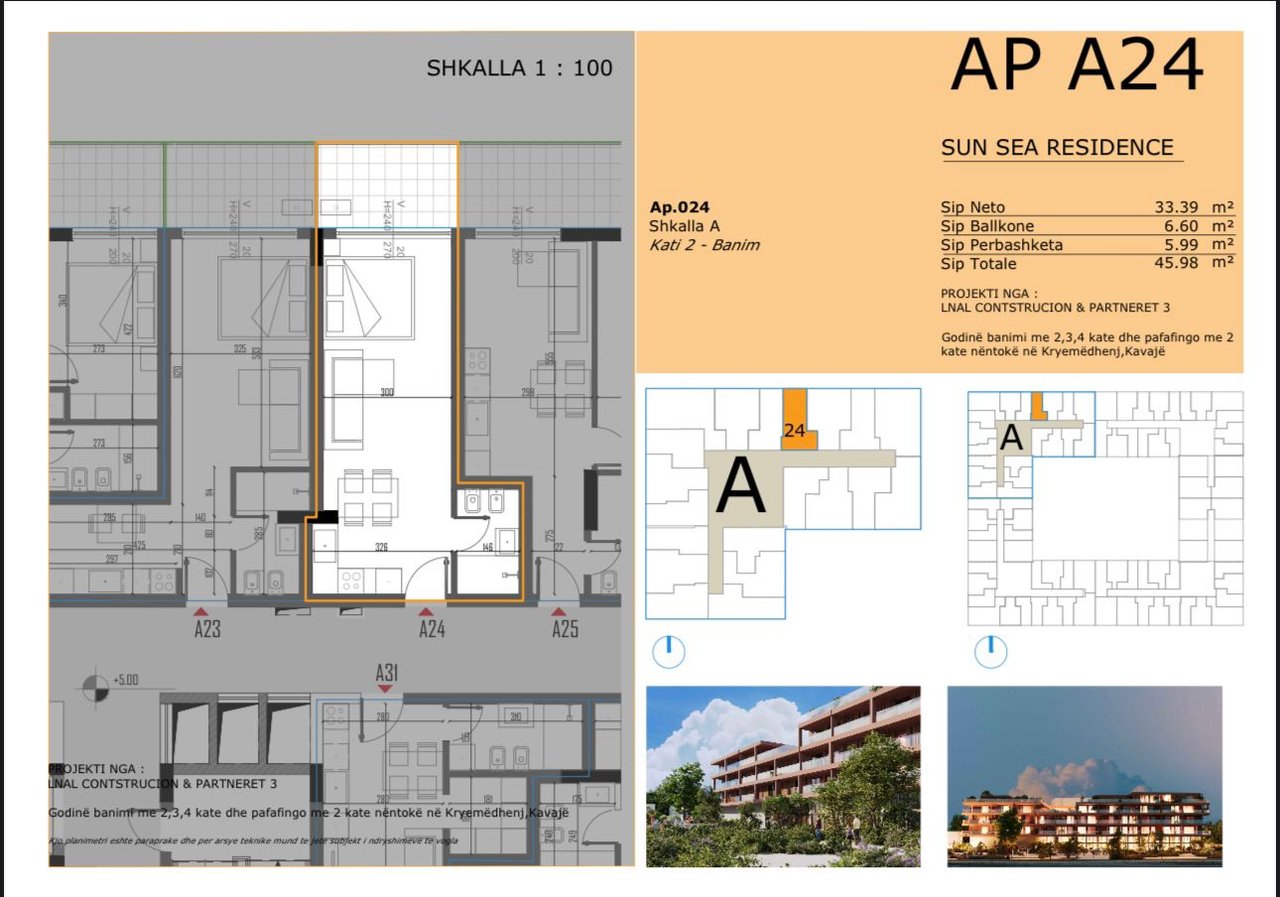 MONOLOCALE IN VENDITA NELLA NUOVA RESIDENZA A GOLEM, SUN SEA RESIDENCE!! POSSIBILITÀ DI PAGAMENTO A RATE!!