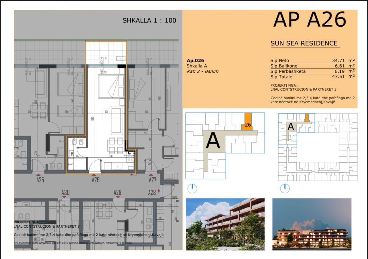 MONOLOCALE IN VENDITA NELLA NUOVA RESIDENZA A GOLEM, SUN SEA RESIDENCE!! POSSIBILITÀ DI PAGAMENTO A RATE!!