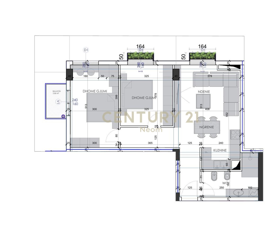 Apartament 2+1 Në Shitje në Ali Demi, Tiranë - 163,100€ | 93.2 m²