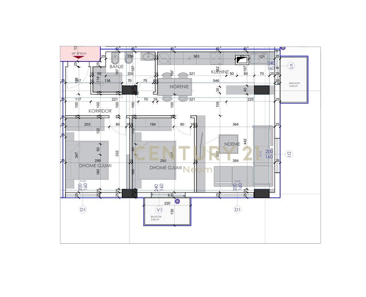 2+1 Apartment for Sale in Ali Demi, Tirana