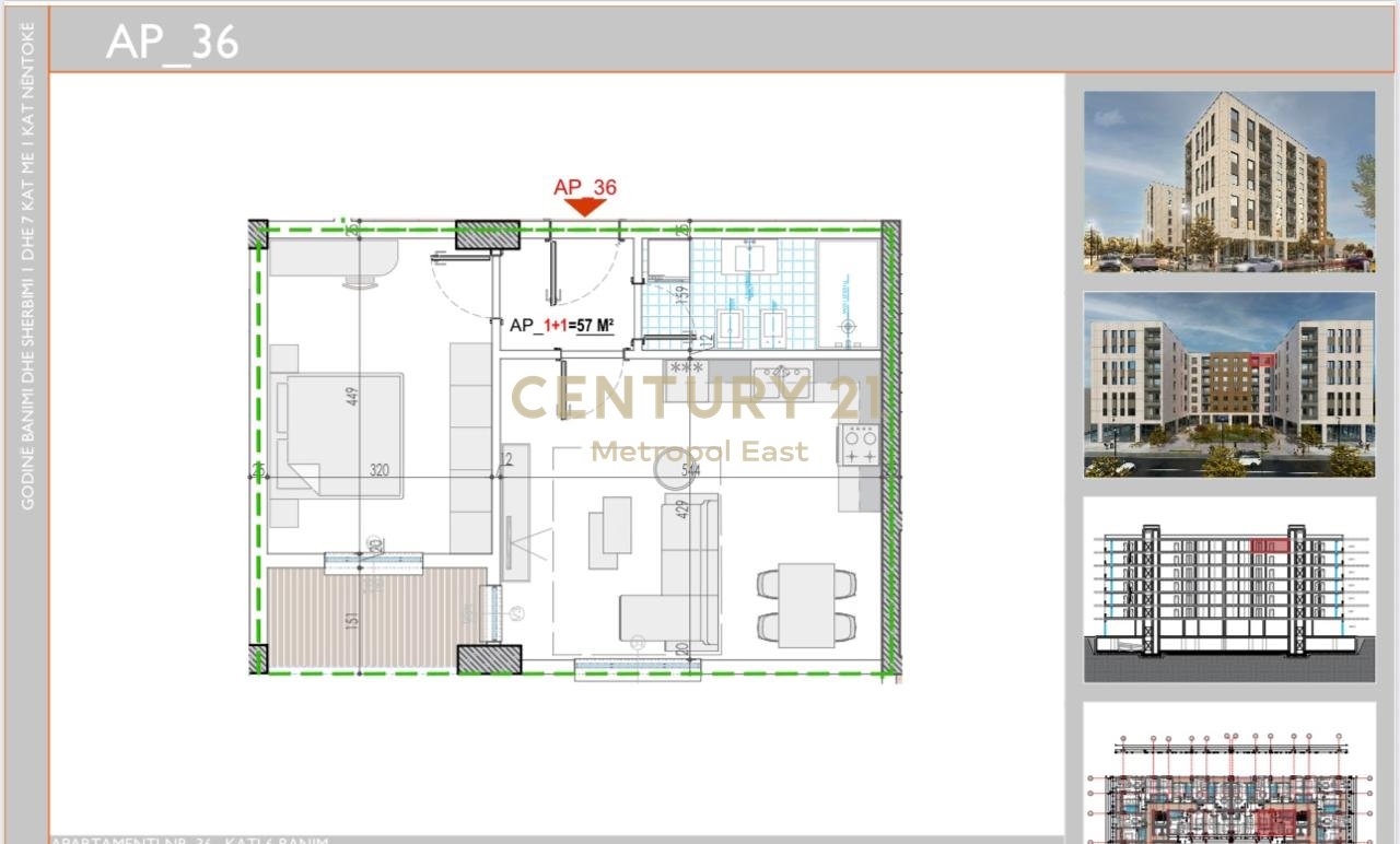 Shitet Apartament 1+1 në Kamëz
