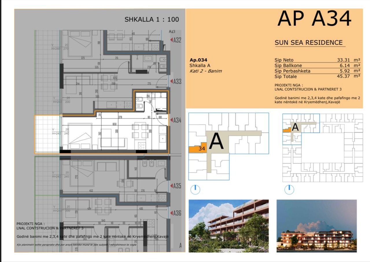 MONOLOCALE IN VENDITA NELLA NUOVA RESIDENZA A GOLEM, SUN SEA RESIDENCE!! OPZIONE DI PAGAMENTO A RATE!!