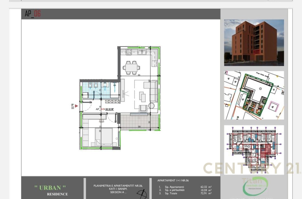 Apartment 1+1 for sale in "Urban Residence" in Paskuqan!