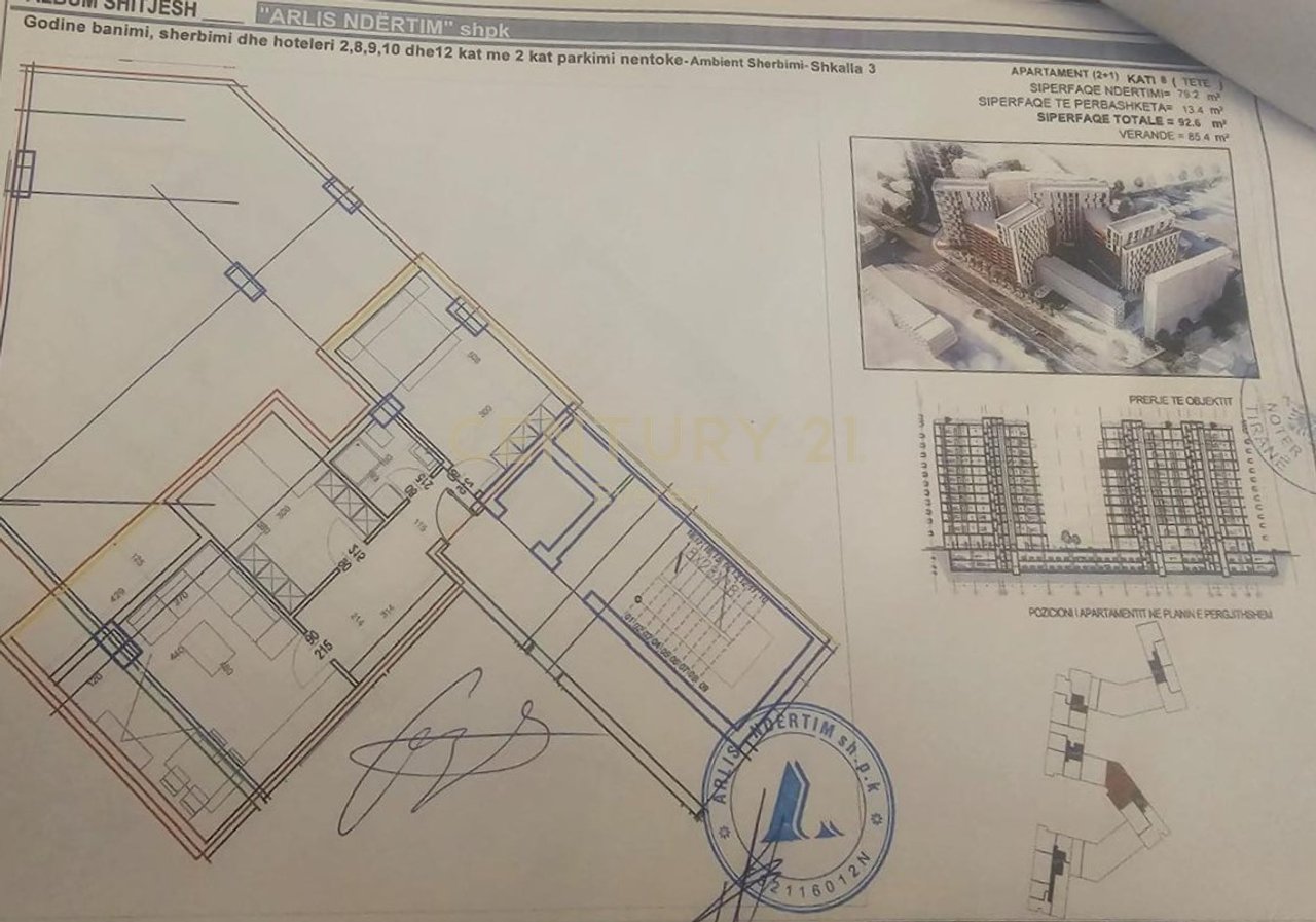 KOMPLEKSI ARLIS, SHESIM APARTAMENT 2+1