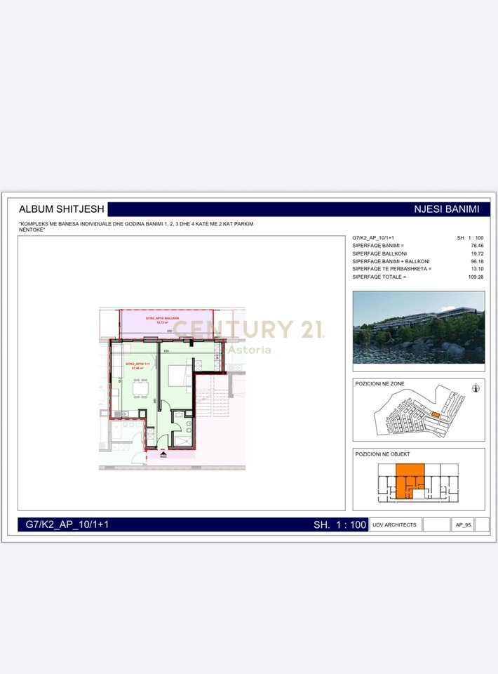 Apartament 1+1 me ballkon panoramik në rezidencen Farka Lake Front.