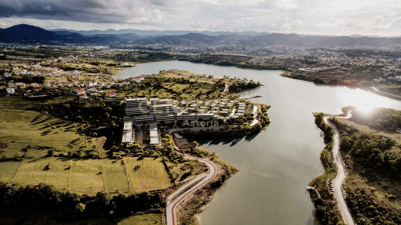 1+1 apartment with balcony, veranda, and lake view at Farka Lake Front residence
