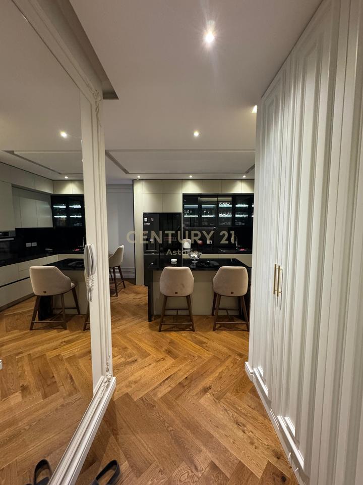 Premium apartment for rent 2+1+2+2 balconies with parking space at Olympic Residence Tirana