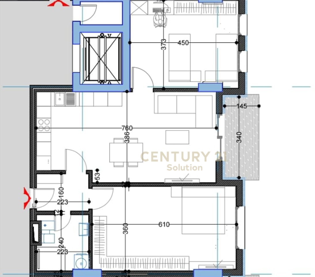 APPARTAMENTO 2+1+2 IN VENDITA A PASKUQAN