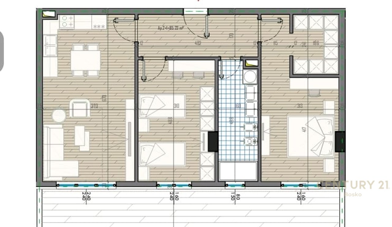 APARTMENT 2+1+VERANDA FOR SALE IN UNIVERS CITY, QTU