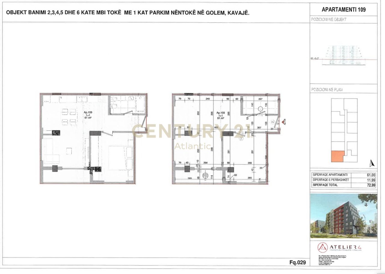 Apartment 1+1 For Sale in Golem - 80300€ | 73 m²