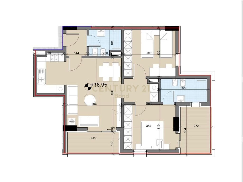 2+1+2 Apartment for sale in Univers City