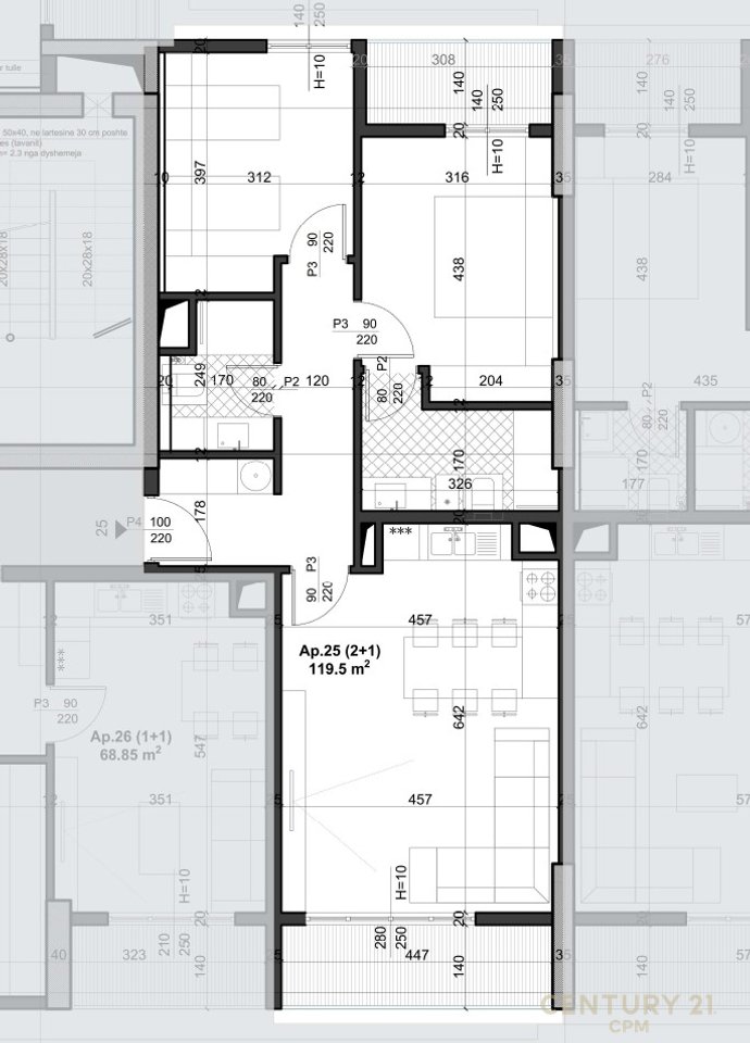 2+1+2 APARTMENT FOR SALE IN SOHO TOWER, near the Zogu i Zi roundabout!