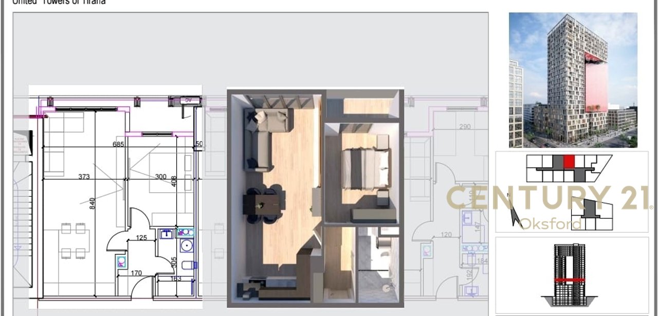 1+1 APARTMENT FOR SALE NEAR DINAMO UNITED TOWERS OF TIRANA COMPLEX!!!