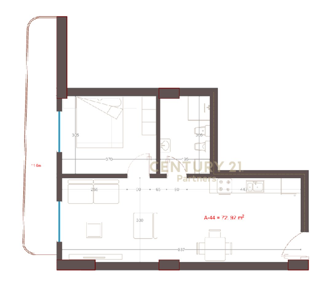 SHITET APARTAMENT 1+1 NE GOLEM