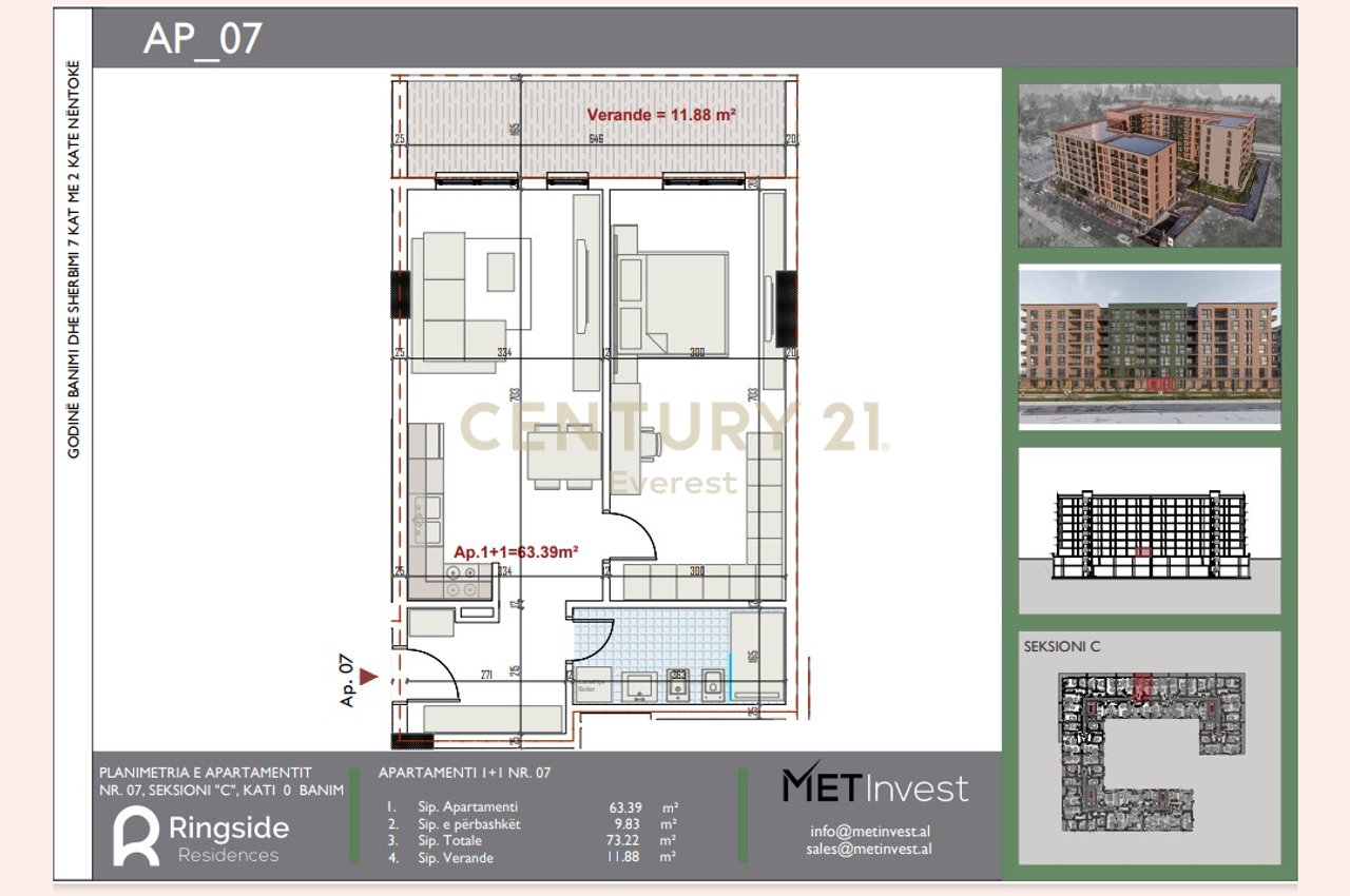 PASKUQAN, SHESIM APARTAMENT 1+1