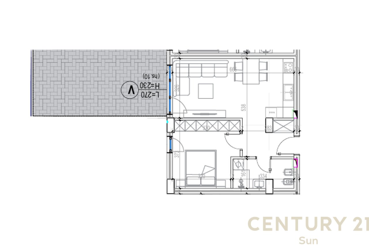 APARTAMENT 1+1 PER SHITJE TEK KODRA E DIELLIT 2 !