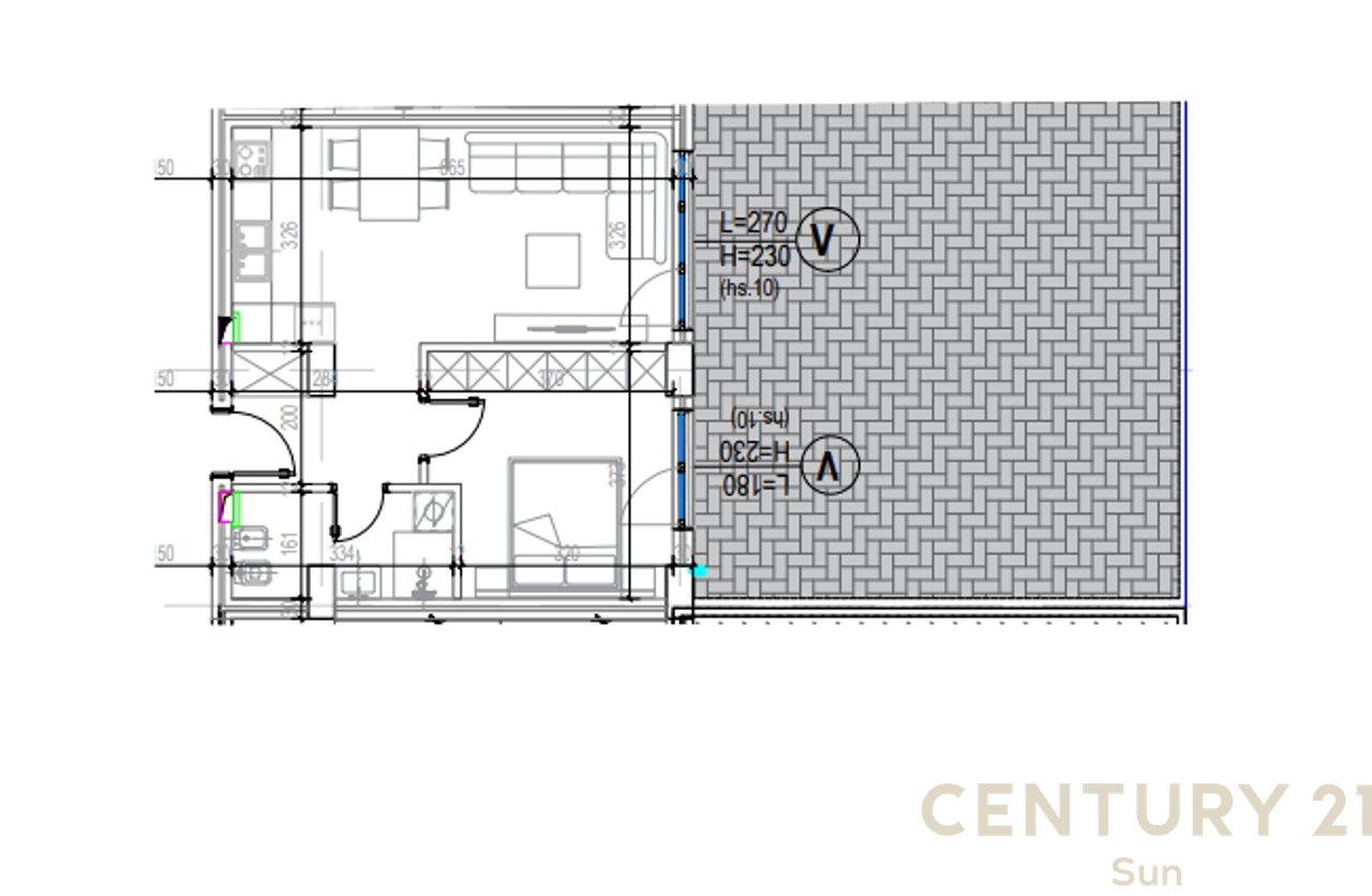 APARTAMENT 1+1 PER SHITJE TEK KODRA E DIELLIT 2 !
